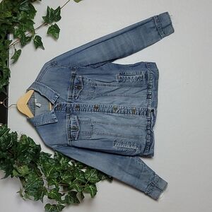 VINTAGE ST JOHNS BAY Distressed Trucker Jacket XL